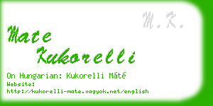 mate kukorelli business card